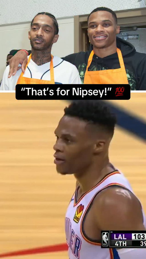Never forget when Russell Westbrook dropped 20-20-20 after the passing of his late friend, Nipsey Hussle 🏁