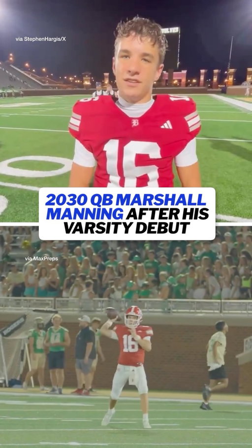 Peyton Manning’s son Marshall made his debut in a scrimmage last Friday as QB2 for Baylor School in Tennessee 💪 

(via @maxpreps, @flicksbyzan, StephenHargis/X)