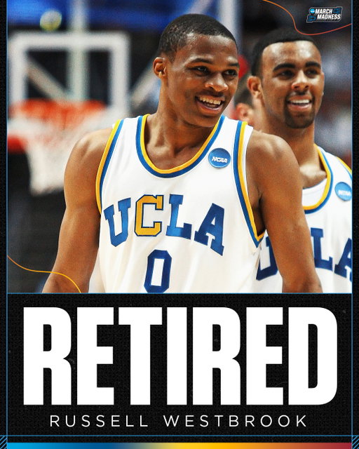 Russell Westbrook has retired from the NBA.

Brodie was special in his time with 
@uclambb 💯
