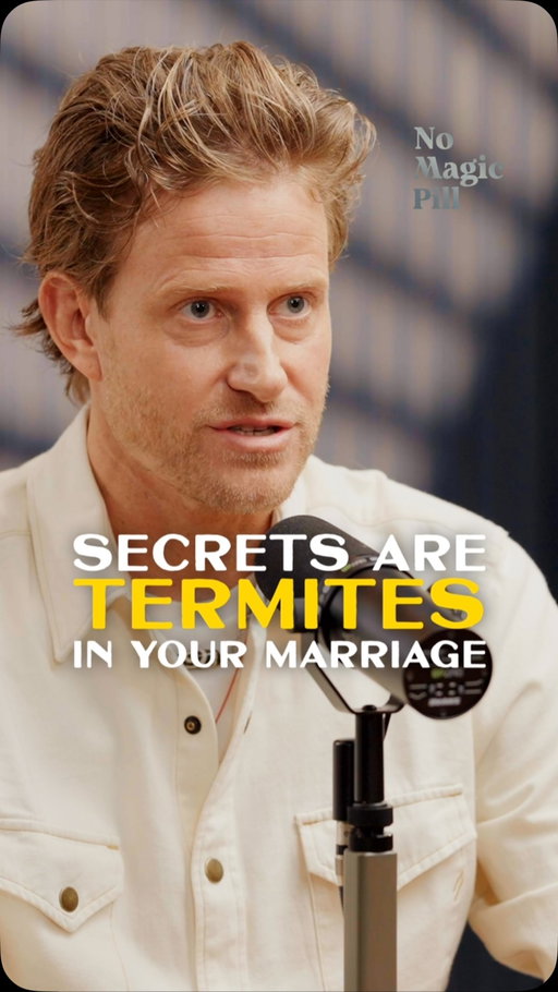 Comment “Cory” and I will DM you a link to the full episode with @coryrichards and I 📥

Secrets don’t just live between two people.
They start living inside us.

The thing we are afraid to say.

The part of the story we keep editing out.

The truth we think would make us harder to love.

So we hide it.

And the longer we hide it, the more we start believing the lie:

“If they really knew me, they would leave.”

That is how shame works.

It convinces us that being fully known is dangerous.

But intimacy cannot grow where we are performing.

Love needs truth.
Friendship needs truth.
Healing needs truth.
Not all at once.
Not with everyone.
Not before you feel safe.

But somewhere, with someone, the truth has to come out.

Because the parts of you that you are hiding are usually the parts that need love the most.

This conversation with Cory Richards on No Magic Pill stayed with me.

Secrets are the termites of love and intimacy.

And honesty, when it is met with compassion is how we begin to rebuild.