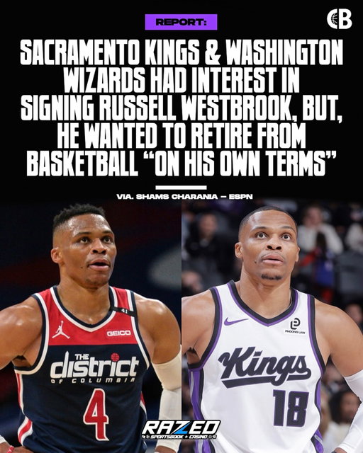 REPORT: Sacramento Kings & Washington Wizards both had interest in signing Russell Westbrook for 2026-27, but, he wanted to retire from basketball “on his own terms.” 

Westbrook almost reunited with either of his former teams! 

Should Russ have signed with them? 🤔