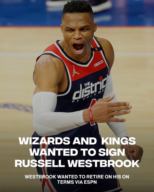The Wizards and Kings both reportedly had interest in bringing in Russell Westbrook this season, but Russ ultimately chose to walk away from the game on his own terms, per ESPN.

📸 Getty