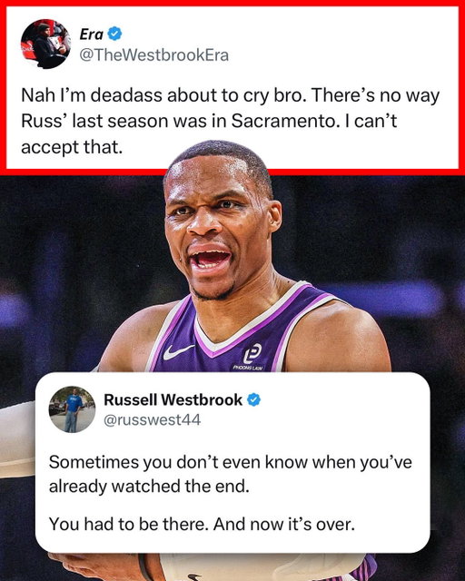 I can’t believe Russell Westbrook’s NBA career is really over… 😢

(h/t russwest44/X, TheWestbrookEra/X, HeadHunter0824/X, okcclips/X, isaiahdaboy/X)