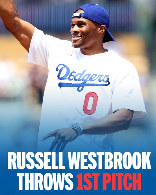 When Russell Westbrook threw out the first pitch at Dodger Stadium ⚾🏀

Congratulations on an incredible career 👏