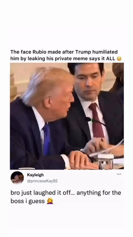 ts is wild 😭
-
Marco Rubio and Donald Trump have become closely aligned political allies, with Rubio serving as one of the most prominent figures in the Trump administration. Rubio, a Republican from Florida, was appointed Secretary of State in 2025 after previously serving in the U.S. Senate. His role places him at the center of U.S. foreign policy, including relations with China, Russia, Europe and the Middle East.

Their relationship is notable because Rubio was once a political rival of Trump during the 2016 Republican presidential primaries. Since then, Rubio has moved firmly into Trump’s political camp and has become an important voice in advancing the administration’s “America First” foreign-policy agenda. His experience in the Senate and foreign affairs has made him a particularly influential member of Trump’s team. #fyp #reels #political