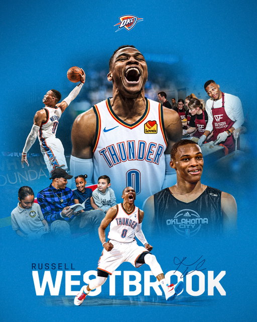 RUSSELL 💙 🧡

To a legend on and off the floor, congrats on retirement and thank you for everything you gave to the city @russwest44