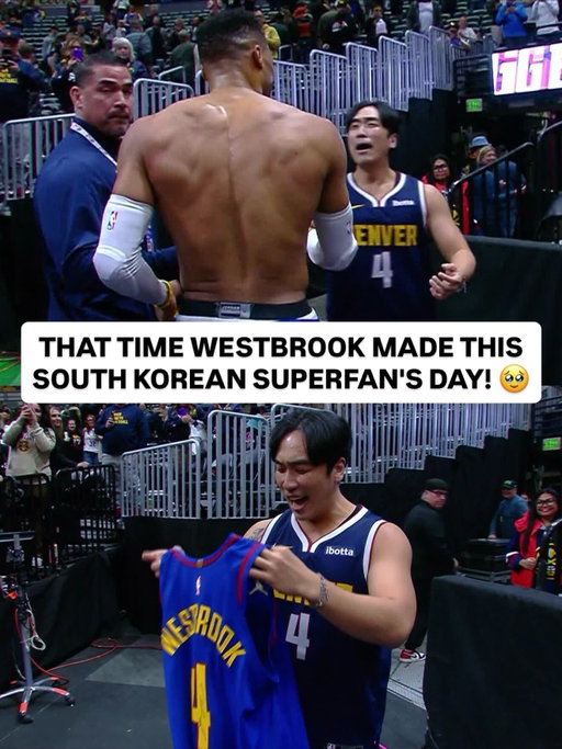 Russell Westbrook always made time for his fans! In 2024-25, one fan traveled over 6,000 miles from South Korea just to watch him play 🥹 Congrats on your retirement, @russwest44!