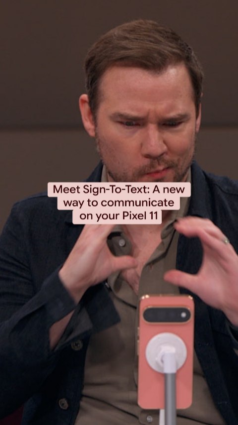 A whole new way for Pixel to get the message 👏

Watch Broadway star @danielndurant show how the Google #Pixel11 translates ASL into text in real time.