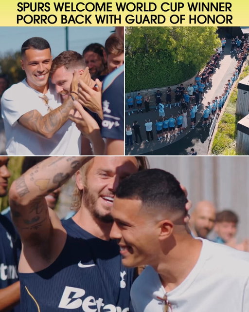 BRILLIANT GESTURE BY SPURS 🤍

Players and staff formed a guard of honor for World Cup champion Pedro Porro, as he returned to Tottenham ahead of the Premier League season 👏

The Spanish fullback scored twice in six starts during Spain’s journey to the title 🇪🇸

🎥 @spursofficial