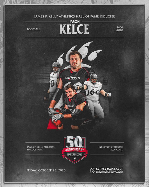 Walk-on ➡️ Hall of Fame

Bearcats legend Jason Kelce will be inducted into the James P. Kelly UC Athletics Hall of Fame as part of this year's 50th anniversary class. 🏆

Read more at the link in our bio