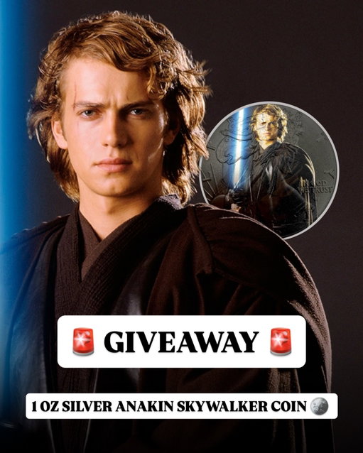 TO ENTER: follow @apexstreamslive and like this post 👀

Want an extra entry? Tag a friend in the comments or share this post to your story 🤝

This 1 oz .999 Silver Anakin Skywalker coin could be yours!