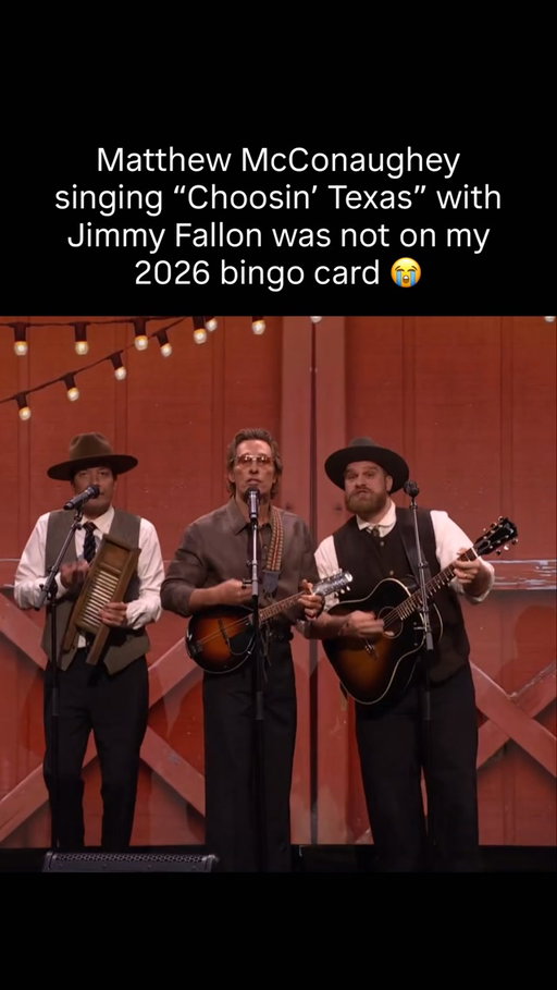What is even going on 😭😭

( @fallontonight )

When Matthew McConaughey joined Ella Langley on The Tonight Show Starring Jimmy Fallon to sing “Choosin’ Texas,” it created one of the most talked-about country TV moments of the year. A proud Texas native, McConaughey fully embraced the song’s Lone Star pride, bringing his signature charisma and unmistakable personality to the performance. His surprise appearance added a fun, authentic energy that made the collaboration instantly memorable.

The performance quickly became a fan favorite because it blended country music with one of Hollywood’s most recognizable Texans in a way that felt completely natural. McConaughey’s enthusiasm, combined with Ella Langley’s powerhouse vocals, turned “Choosin’ Texas” into an unforgettable television moment that celebrated both Texas pride and the song’s growing popularity.

#country #countrymusic