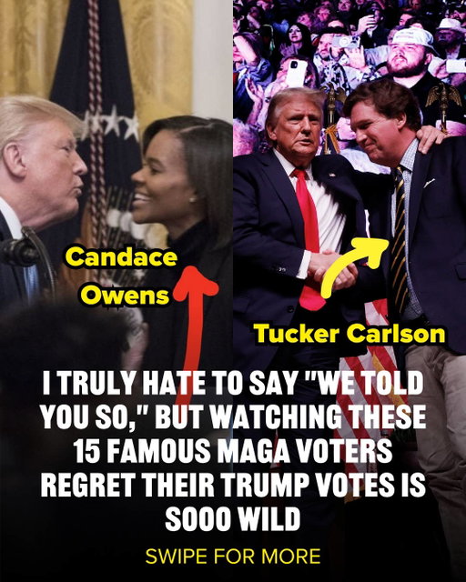 Apparently, for some MAGA voters, Donald Trump is not the president they thought he would be. After a recent TikTok showing MAGA media figures going from passionately praising Trump to absolutely dragging him went viral, I decided to see how many other famous Trump voters were experiencing a change of heart. So, here are 15 famous Trump voters who publicly turned against him — and explained why at the link in bio 👆