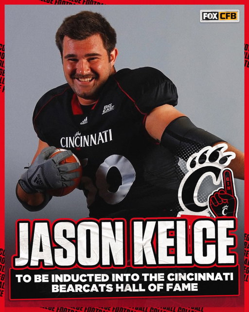 From Walk-on to Hall of Famer 👏  Jason Kelce is set to be inducted into the 2026 @gobearcats Hall of Fame class