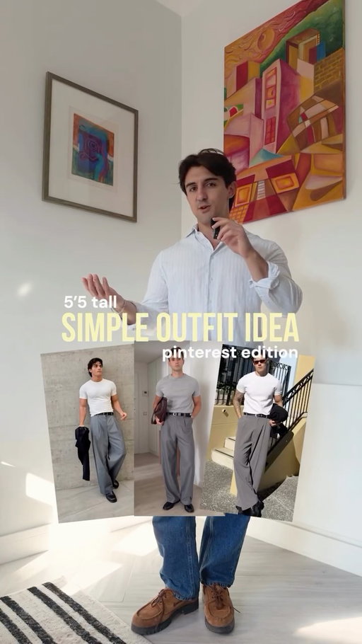 Simple Outfit Idea that works for any height. Henley + Pleated Trousers, the outfit combo that is all over Pinterest and Instagram.

Invest in a good pair of trousers from natural materials, keep the cut wide or relaxed and you’re on to a winner.

#pinterestoutfit #outfitidea #mensoutfitidea #shortking #cleanaesthetic