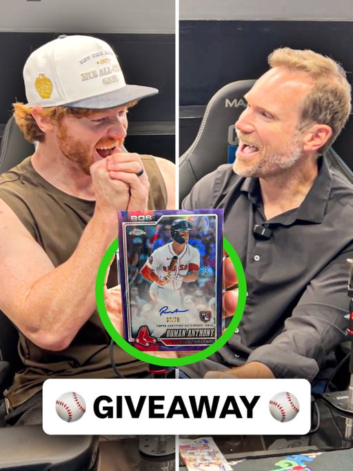 We hit Roman Anthony Auto /75 with @clintfrazierr, so we’re giving it away! 👀

For a chance to win this 2026 Topps Chrome Roman Anthony Purple Logofractor Auto /75:

1️⃣ Follow @CardsHqShop & @clintfrazierr
2️⃣ Like this post
3️⃣ Leave a comment tagging 2 collectors

A random winner will be selected from all eligible entries and notified via DM by this account no later than Thursday, August 20th.