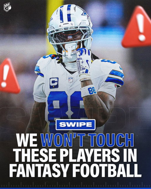 Players we WON’T TOUCH in Fantasy Football Drafts, by Round. ⚠️❌

Thoughts? 🤔

Follow @domainfantasyfootball for more Fantasy Football content!

Round One:
WR CeeDee Lamb

Round Two:
TE Trey McBride

Round Three:
RB Breece Hall

Round Four:
RB Bucky Irving

Round Five:
RB TreVeyon Henderson

Round Six:
WR Parker Washington

Round Seven:
WR DK Metcalf

Round Eight:
Any Quarterback

Round Nine:
RB Blake Corum

Round Ten:
RB Aaron Jones