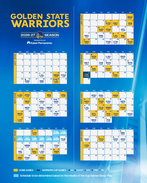 We're that much closer to Dubs basketball 😎

@kpnorthernca || 2026-27 Schedule Release
