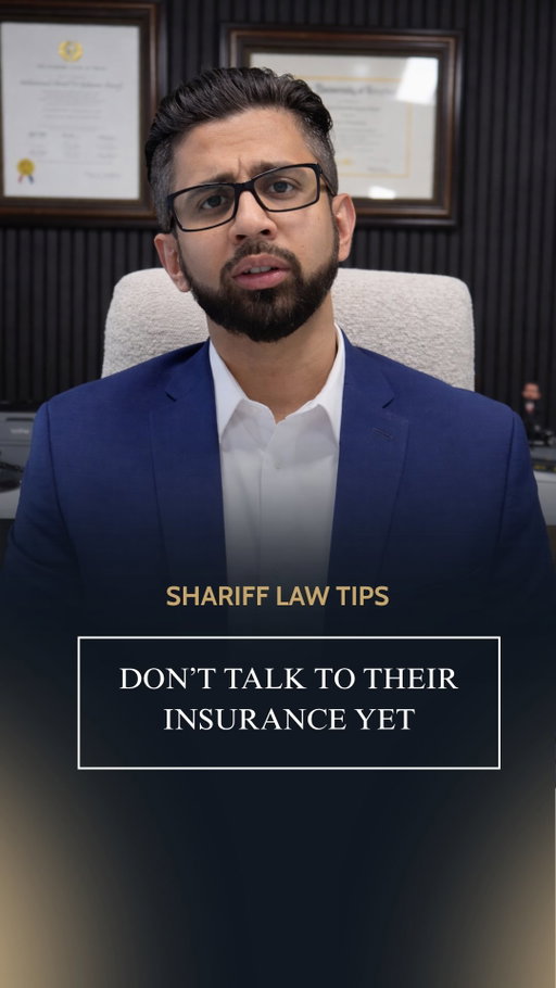 Most people think giving a statement helps their case. More often, it does the opposite. 

Follow Shariff Law to know what to actually do when they reach out.

#injurylawyers #texasinjurylawyers #houstonlawyers