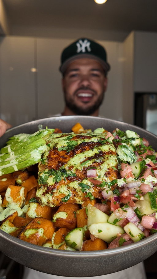Sweet potato Salmon bowl 🍠🍣