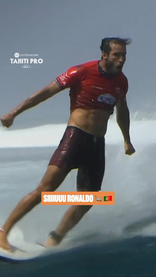 Check this out real quick, @cristiano 👀

Morocco’s @ramziboukhiam doing his best Cristiano Ronaldo “SIIIUU” impression after dropping a huge score and making it to the semifinals at the @outerknown #TahitiPro.

@iseasunglasses @tahititourisme