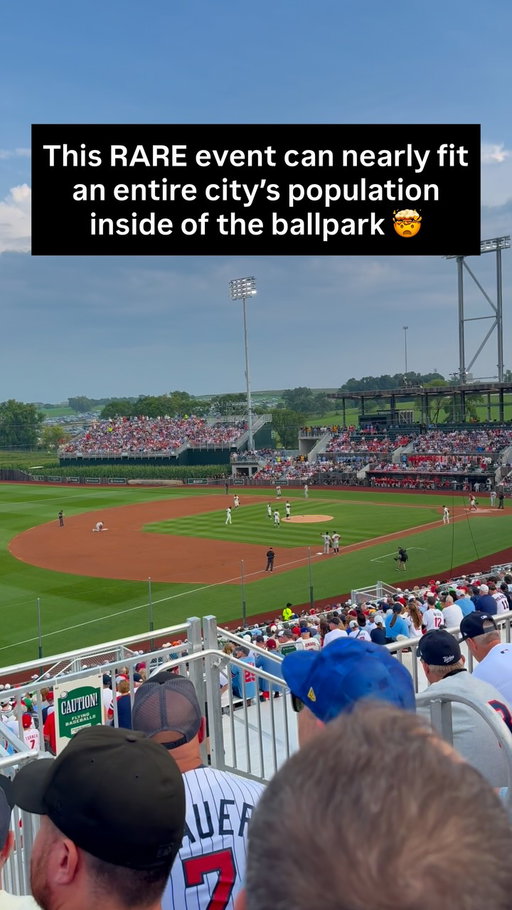 The Field Of Dreams Ballpark has a stadium capacity of 4,200….. the entire Dyersville, Iowa city population is 4,500 😳

Minnesota Twins and Philadelphia Phillies faced off tonight for a hot price of over $2,500 to get in the doors. It is one of the priciest regular season MLB tickets all year long. 

This year’s 2026 game marks the first time the MLB has returned back to the venue in FOUR YEARS!!

The MLB at Field of Dreams game is a periodic very SPECIAL regular season event. Tonight’s game is only the third MLB game played at the site, only followed by games in 2022 (Cubs vs Reds) and 2021 (White Sox vs Yankees). 

#TickPick #mlb #fieldofdreams