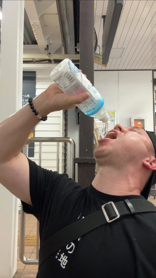 Jelly water at the train station in Japan’s summer heat and humidity! 🥵🇯🇵 #Japan #Tokyo #Jellywater