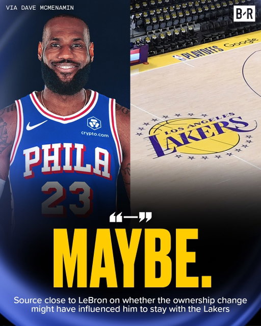 A source close to LeBron said the ownership change “maybe” would have influenced his decision if it happened first, per @davemcten 🤔

An ownership group led by Bob Iger and Josh Kushner purchased the Lakers from majority stakeholder Mark Walter on Wednesday.