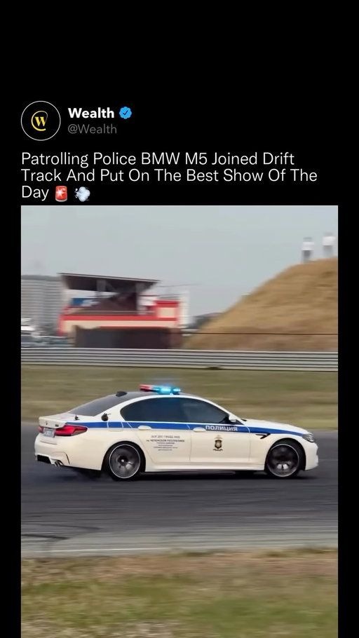 They shared that track with a sedan BMW engineered to drift 🛞 🚔

BMW's M xDrive system runs the M5 as all wheel drive until the driver selects 2WD mode. That setting fully disconnects the front axle and shuts off stability control at the same time. Six hundred horsepower, rear wheels only, straight from the showroom floor.

In December 2017 Guinness certified a BMW instructor drifting a near stock M5 for 232.5 miles in eight hours at Greer, South Carolina, refueled mid slide from a second car.

Closed course. Numbered entries. Marshals, an ambulance and a fire truck parked on site.

A factory drift mode, riding under a light bar.

Love Technology? Follow @Wealth 🌟

Media: @goshaa2048

#BMW #Engineering #Drift #Automotive #technology