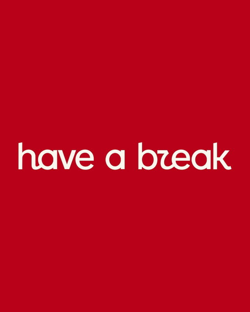 One thing that will never change: the importance of having a break 🤝 

#wordmark #fontchange