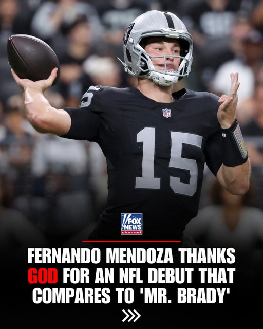 Raiders rookie Fernando Mendoza turned heads in his NFL preseason debut, then immediately gave thanks to God.

The first-round pick threw a touchdown, avoided turnovers, and posted a 100.3 passer rating in nearly three quarters of action, earning praise from coach Klint Kubiak as an “ascending player” after the impressive performance.

It’s only preseason, but Mendoza gave Las Vegas fans plenty to get excited about — and made it clear he’s grateful to God, his teammates, and coaches for the opportunity.