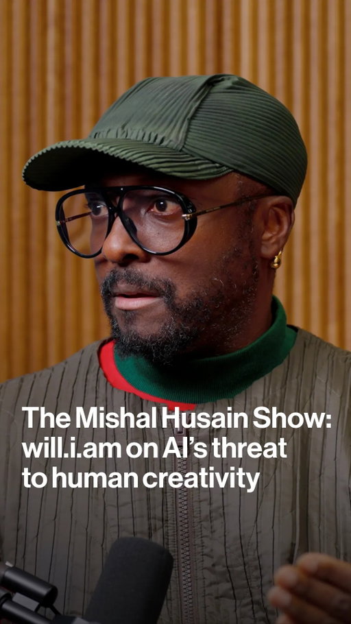 "How can you validate human sweat to make something?"

will.i.am tells Mishal Husain that in the era of AI, human creativity "should be worth more than just compute output."

Listen at the link in bio or watch The Mishal Husain Show at bloomberg.com/videos