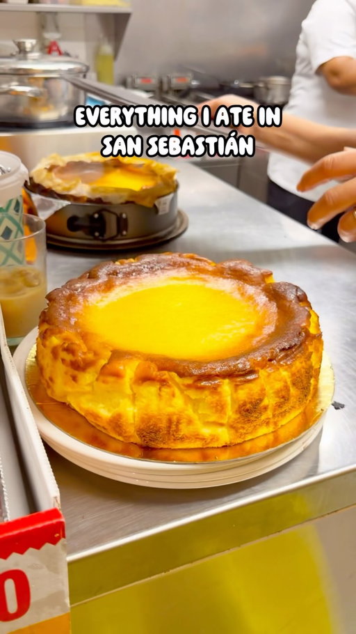 This is everything I ate in San Sebastián 🍢🍽️🧀

1. Bar Antonio  @antoniobarss – Spanish tortilla
2. La Cuchara de San Telmo  @lacucharadesantelmo20 – Suckling pig
3. Bar Sport @barsport_ss – Sea urchin bisque
4. Casa Gandarias @casagandarias – Steak frites
5. Casa Urola @casaurola – Scallop & lobster pintxos
6. Tola Tent– Basque chorizo dog with fresh tortillas
7. Kukurruku – Blue crab croquetas
8. Pastelería Otaegui @pasteleriaotaegui – Pantxineta & pastel vasco
9. La Viña – Original Basque cheesecake

#iviethefoodie #sansebastianfood #wheretoeatsansebastian