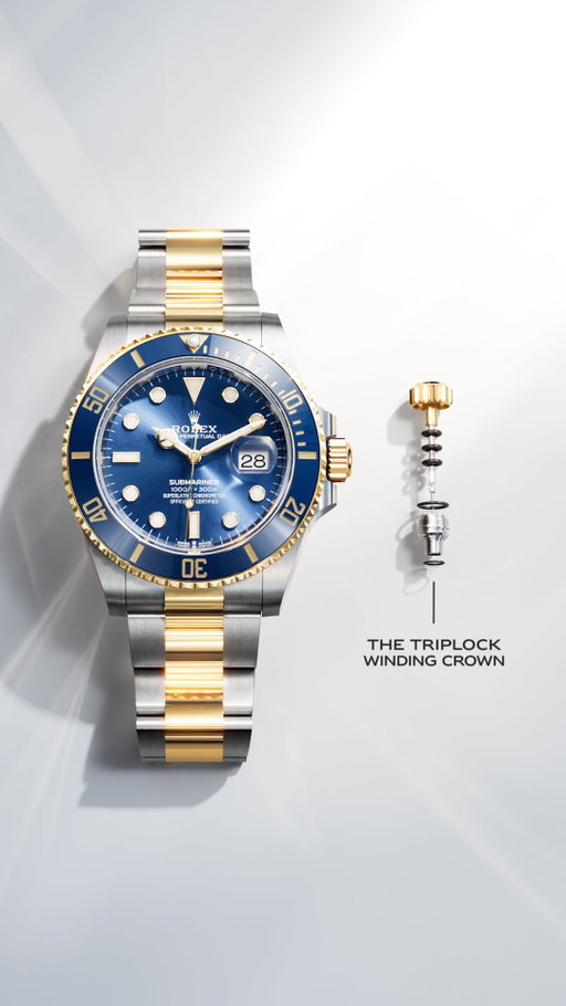 The Oyster sealed the case a century ago. In 1953, the Submariner opened the deep. And in 1970, the Triplock winding crown let it descend to 300m (1,000ft). Our triple waterproofness system creates three sealed zones between the movement and the sea. In Oystersteel and yellow gold, 41mm, calibre 3235.
#Rolex #Submariner #OysterStory
For more details, see link in profile.