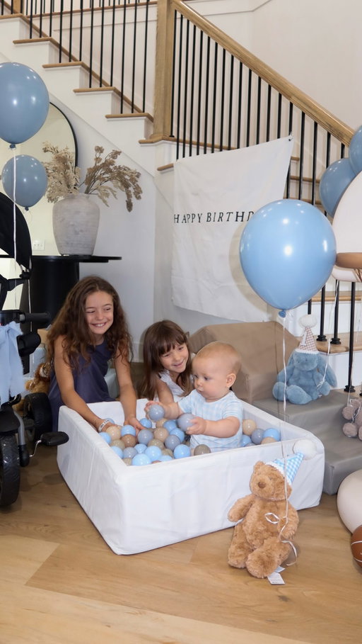 Our baby is ONE today 😭😭
I blinked and an entire year flew by faster than I could have imagined. 

Watching him wake up to this the other day and play with his gifts will be such a core memory for all of us! 

comment GIFTS for the link to all of these! 🩵🐻