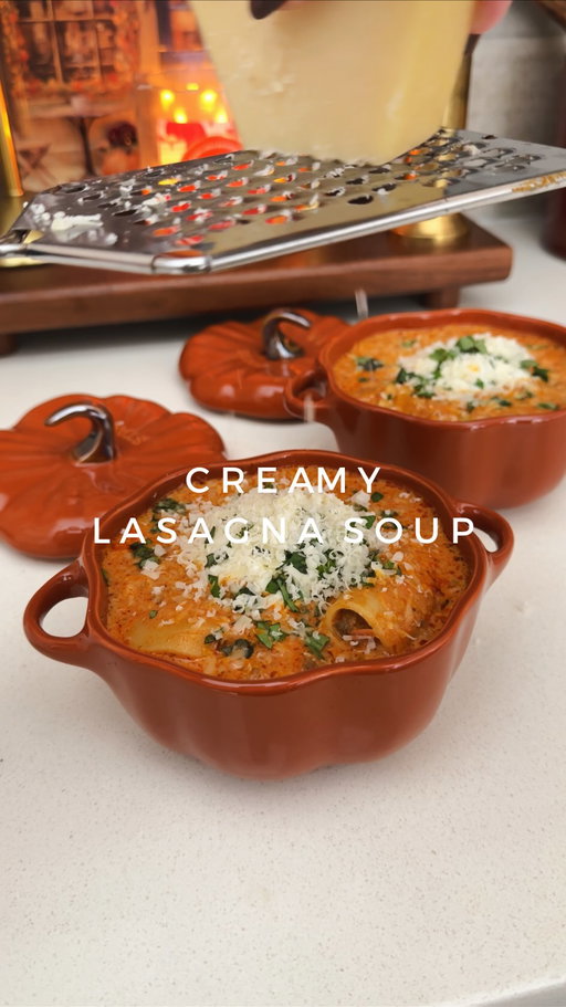 One pot lasagna soup 🥣🍁🥫🍂 The perfect soup to make this fall. Recipe below 👇🏼

INGREDIENTS
1lb ground beef
1 small onion
5-6 garlic cloves
2tbsp tomato paste
1 jar marinara sauce
2 cups chicken broth & 2 cups beef broth
8 lasagna noodles broken up into bite sized pieces
1 cup heavy cream
1 cup shredded mozarella
1/2 cup grated parmesan
1 tsp Italian seasoning
½ tsp onion powder
½ tsp garlic powder
Salt and black pepper, to taste
Fresh basil for garnish

RICOTTA CHEESE MIXTURE
1 cup ricotta cheese
1/4 cup grated parmesan
1/2 cup shredded mozarella
Fresh chopped basil
Salt + pepper

DIRECTIONS:
1. Crumble beef into a hot pot, stirring occasionally until browned.
2. Add chopped onion and garlic, cook until it begins to soften. 
3. Add in tomato paste and cook for 1-2 ninutes. 
4. Add in pasta sauce, broth, and seasonings. 
5. Bring just to a boil, and then add in your noodles and simmer 10-12 minutes until tender. 
6. Lower the heat to low and add heavy cream, mozzarella and parmesan. Stir until it’s melted and creamy. 
7. Make ricotta mixture. 
8. Garnish with basil, parmesan and red pepper flakes if you’d like.

#recipes #fall #soup #satisfying #explore 
food recipes, asmr sounds, cozy season, autumn vibes, easy recipes, aesthetic