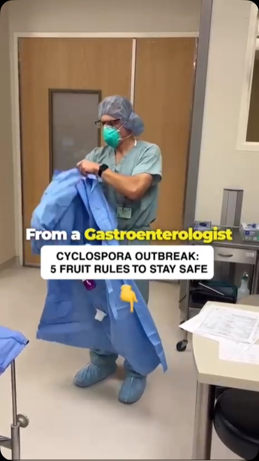 🍓 Cyclospora Outbreak: 5 Fruit Rules from a Gastroenterologist! 🚨

With Cyclospora cases raising concerns nationwide, knowing how to safely handle fresh fruit and produce is crucial to protecting your gut from microscopic parasites. A board-certified gastroenterologist shares 5 essential fruit rules to keep your family safe 🩺✨

💡 5 Fruit Safety Rules During an Outbreak:
1. Wash Thoroughly Under Running Water 🚰 Rinse fresh fruit under cold running water, even if you plan to peel it, to prevent surface parasites from transferring to the inside.

2. Soak & Scrub Firm Produce 🍎 Use a clean produce brush on firm fruits like apples, melons, and pears to dislodge trapped soil and residue.

3. Be Extra Cautious with Delicates 🫐 Berries and fresh herbs have intricate surfaces that easily harbor microscopic parasites; wash them right before consuming or cook them into warm dishes.

4. Keep Fruits Refrigerated After Cutting 🔪 Once sliced, refrigerate fruit promptly at 40°F or lower to prevent any potential bacterial or parasitic growth.

5. When in Doubt, Cook It 🍳 Heating produce to 158°F effectively inactivates Cyclospora parasites, making cooked or stewed fruit alternatives a safer bet during an active outbreak.

🛡️ Build a Strong, Resilient Microbiome!
Proper food hygiene is your first line of defense: pairing it with daily doctor-formulated probiotics and digestive enzymes helps keep your gut balanced, protected, and thriving.

👉 Keep your gut healthy with physician-backed digestive formulas!

🔗 Click 1md.org to shop 1MD Nutrition! 🔗

#GutHealth #Gastroenterologist #1MDNutrition #FoodSafety #DigestiveHealth