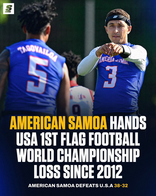 Tua’s younger brother hands Team USA their first defeat at the Flag Football World Championship in 14 years!! Team USA went undefeated in the last 5 tournaments. 😳😳🇦🇸🇦🇸