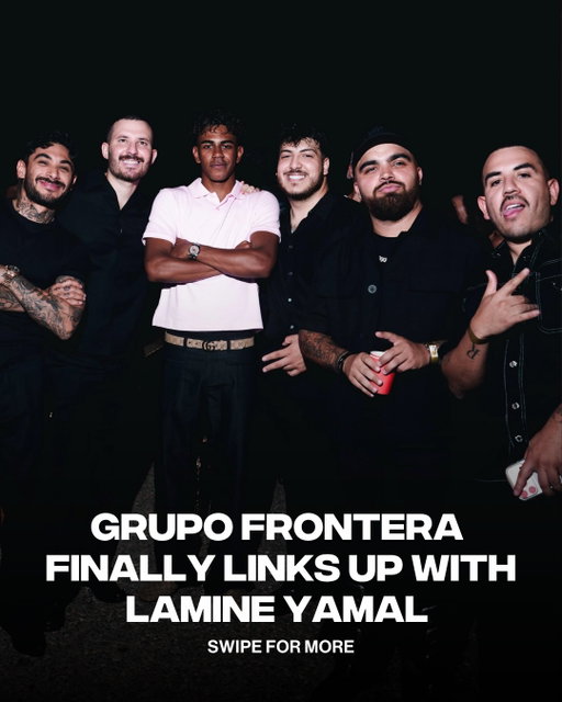 GRUPO FRONTERA 🤝 LAMINE YAMAL

Lamine Yamal and Grupo Frontera have long had a mutual admiration. Yamal actually revealed in an interview that the group’s collab with Bad Bunny, “un x100to,” was one of his favorite tracks. Additionally, in our interview, Grupo revealed that they were supporting Spain, the winners of the World Cup, and wanted to meet Yamal if the opportunity ever came about.

The band and the soccer player finally connected as they performed at his 19th birthday party just outside of Barcelona, where Bad Gyal, Myke Towers, and Ryan Castro were also in attendance.

(📸: @joshosuna)