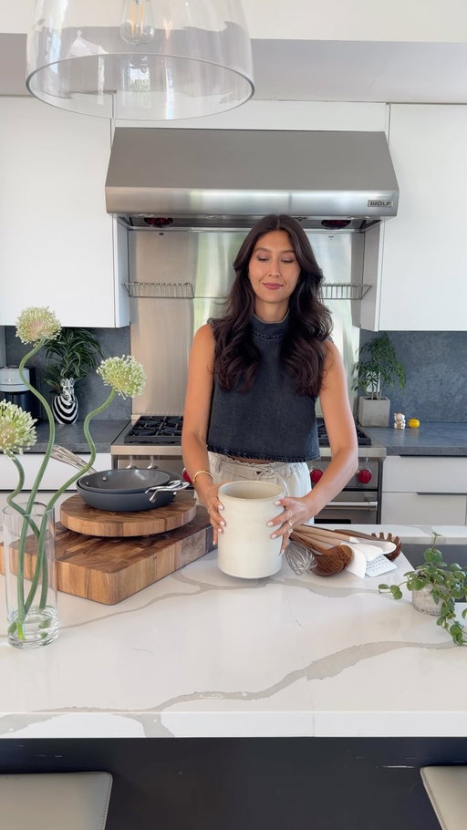 Refreshing my kitchen tools with @crateandbarrel and making my go-to healthy egg panini for lunch✨ #CratePartner

I cook pretty much every day, so the tools I use really matter. Lately, I’ve been swapping out plastic and traditional nonstick for materials I feel more confident using, like stainless steel, wood, silicone, and glass. All of these clean tools are from Crate & Barrel, and they make everyday cooking feel easy and effortless. What’s one kitchen swap you’ve made that you’ll never go back on?

Healthy egg panini 🍳

▪️2 Eggs▪️Kosher Salt & Freshly Ground Black Pepper▪️1 tsp Olive Oil▪️1 Cup Baby Spinach▪️Butter, softened▪️2 Slices Bread (I used sourdough)▪️1 Slice Swiss Cheese▪️

1️⃣ Crack the eggs into a small bowl. Season with salt and pepper and beat well with a fork.
2️⃣ Heat the olive oil in a medium pan over medium heat. Add the spinach and sauté until just wilted, about 1 minute.
3️⃣ Pour the beaten eggs into the pan and spread into an even layer. Cook undisturbed until set, about 2 minutes. Turn off the heat, then fold the edges of the eggs inward to create a rectangle about the size of your bread. Transfer to a plate.
4️⃣ Spread some butter on one side of each slice of bread. Flip the bread over so the buttered sides are facing down. Top one slice with the egg, cheese, and the second slice of bread, with the buttered side facing up.
5️⃣ Preheat a grill pan over medium heat. Place the sandwich in the pan and top with a piece of parchment paper. Set a heavy skillet on top to gently press the sandwich. Cook until golden brown, about 3 minutes. Remove the skillet and parchment paper, flip the sandwich, then replace the parchment paper and skillet. Cook until the second side is golden brown and the cheese has melted, 1 to 2 minutes.
6️⃣ Slice in half and enjoy!

⏲10 min total prep + cook time

Serves 1