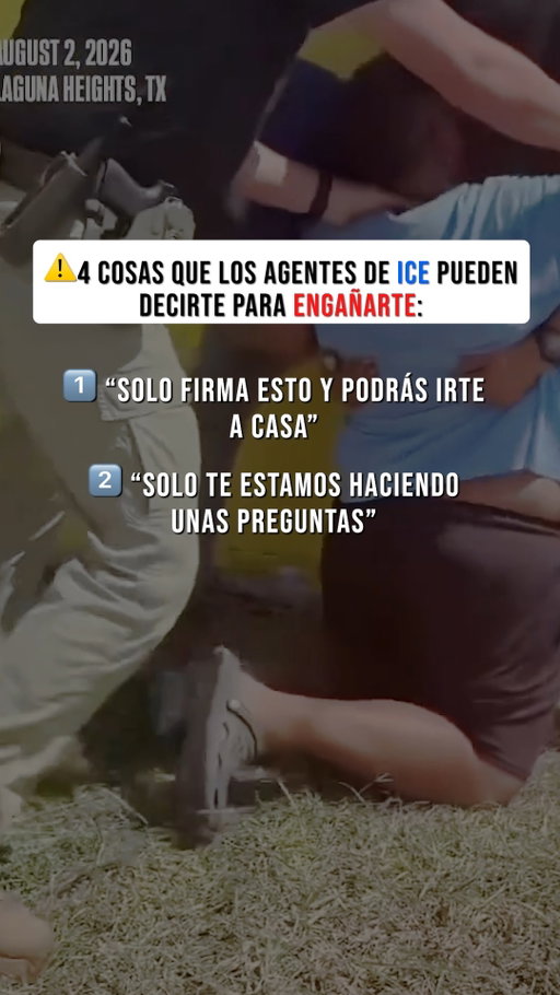 ⚠️ 4 COSAS QUE LOS AGENTES DE ICE PUEDEN DECIRTE PARA ENGAÑARTE 🚨

Las autoridades tienen permitido usar ciertas tácticas de persuasión durante una detención. Saber qué significan realmente estas frases te protegerá de ceder tus derechos por error:

1️⃣ "Solo firma esto y podrás irte a casa" 📝

👉 La realidad: Podrías estar firmando una salida voluntaria o renuncia a ver a un juez, lo que acelera tu deportación sin defensa legal.

2️⃣ "Solo te estamos haciendo unas preguntas" 🗣️

👉 La realidad: Buscan obtener información para incriminarte. Tienes derecho constitucional a guardar silencio.

3️⃣ "Si cooperas, te ayudaremos" 🤝

👉 La realidad: Los agentes de ICE no son tus abogados ni deciden tu estatus. Solo un juez o USCIS otorgan beneficios migratorios.

4️⃣ "Firma esto para que tus hijos puedan quedarse con familiares" 👨‍👩‍👧‍👦

👉 La realidad: Usan tu preocupación por la familia para que firmes documentos sin la revisión de un profesional.

Ya sea que estés lidiando con trámites migratorios, hayas sufrido un accidente o una lesión laboral, mereces a alguien que te apoye. 💪 En Brooks Law ayudamos a personas reales a superar algunos de los momentos más difíciles de la vida. Nuestras consultas son siempre GRATUITAS y lo primero que hacemos es escucharte. 🧑‍⚖️👂

¡Protege a tu familia y tus derechos! Comparte esta información con quien la necesite. 💼✨

📲 Envíanos un mensaje de texto o llámanos al 617-245-8090 para reservar tu consulta gratuita hoy mismo.

#BrooksLaw #ConoceTusDerechos #InmigracionUSA #ProteccionMigratoria #DerechosInmigrantes #AyudaLegal