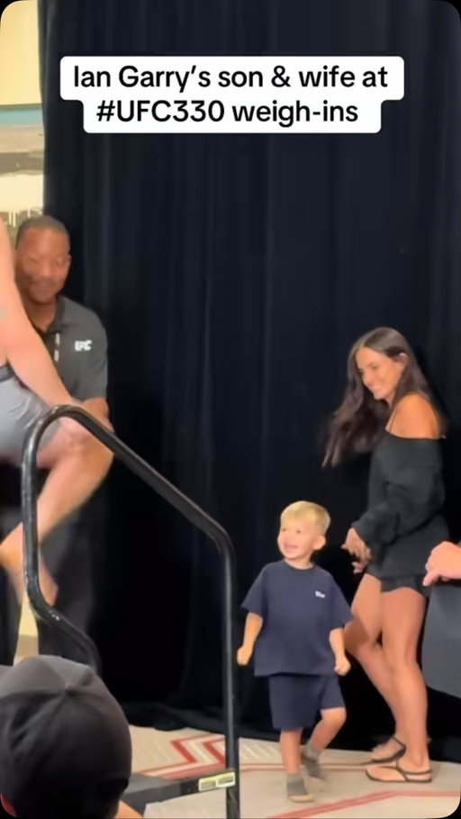 Ian Garry’s son & wife at #UFC330 weigh-ins