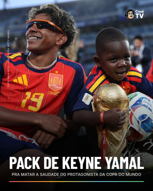 ALGUÉM COM SAUDADE DO MAIORAL AQUI?! 🤩❤️
De um lado, o melhor da Copa do Mundo, de outro, apenas Lamine Yamal 🤪 

Esse mlk ganhou o coração da ADM 🫶

#CoberturaCazéTV #Yamal #CopaNaCazéTV #cztv02