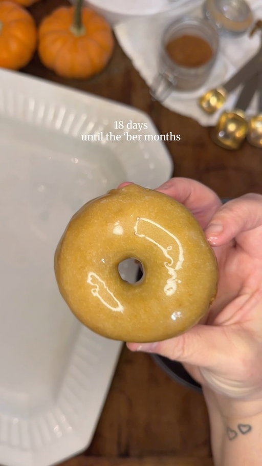 The ’ber months are just 18 days away, and this is one recipe you’ll want to save for fall. 🎃🍩

These Maple Glazed Pumpkin Doughnuts are soft, moist, full of pumpkin spice flavor, and topped with a maple glaze that might just be the best part. They’re seriously delicious—and surprisingly easy to make!

Doughnuts

* 1 3/4 cups all-purpose flour
* 1 tsp. baking powder
* 1 tsp. baking soda
* 1/2 tsp. salt
* 1 1/2 tsp. ground cinnamon
* 1 tsp. pumpkin pie spice
* 1/2 cup vegetable oil
* 3/4 cup packed dark brown sugar
* 2 large eggs, room temperature
* 1 cup pumpkin puree
* 1/3 cup milk
* 1 tsp. pure vanilla extract

Maple Glaze

* 4 tbsps. salted butter
* 1/3 cup maple syrup
* 1 cup powdered sugar
* 1 tsp. vanilla extract

Directions:

1. Whisk together flour, baking powder, baking soda, salt, cinnamon, and pumpkin pie spice.

2. In a separate bowl, whisk oil, brown sugar, eggs, pumpkin, milk, and vanilla. Gently fold into the dry ingredients just until combined.

3. Spray a doughnut pan with nonstick spray and fill the cavities with batter. Bake at 350°F for about 10 minutes.

4. For the glaze, brown the butter over medium heat for 2–3 minutes, until it smells toasted. Remove from heat and whisk in maple syrup, powdered sugar, and vanilla.

5. Dip the cooled doughnuts in the glaze and enjoy! 🍁

Save this one now—you’ll be glad you did when that first fall craving hits. 😉

#pumpkinrecipes #fallbaking #mapleglazeddonuts #pumpkinseason #donuts