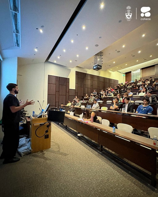 2026 🔁 2017

Full circle moment for our CEO Aidan Gomez as he returned to @uoft for an AMA, advising the students of today and the innovators of the future.