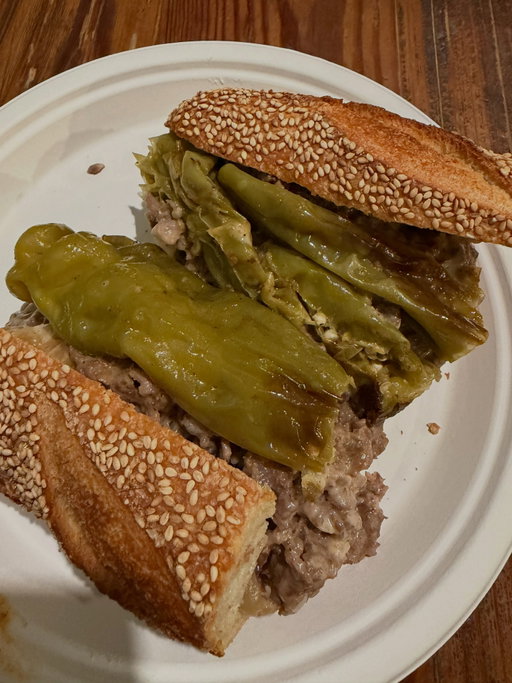 When in Philly! Had to get some cheesesteaks and @delrossischeesesteakco  is LEGIT AS FUCK! Best cheesesteak I’ve ever had in my life, and you can’t get better pizza.  They ferment their own dough in a long process and bake their own bread every day.  All the steak is cooked in beef tallow too. 
Absolutely phenomenal place.  Nish, the owner was cool as fuck, and the staff was very cool and friendly too.