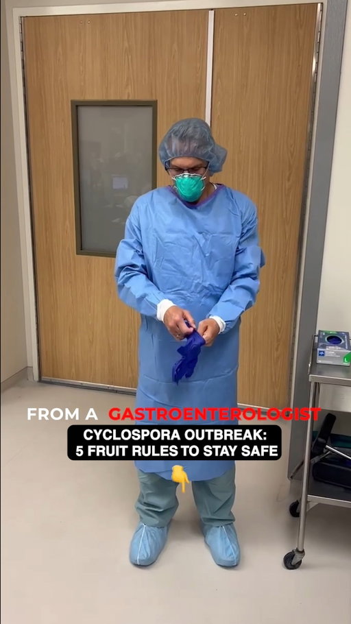 🍓 Cyclospora Outbreak: 5 Fruit Rules from a Gastroenterologist! 🚨

With Cyclospora cases raising concerns nationwide, knowing how to safely handle fresh fruit and produce is crucial to protecting your gut from microscopic parasites. A board-certified gastroenterologist shares 5 essential fruit rules to keep your family safe 🩺✨

💡 5 Fruit Safety Rules During an Outbreak:
1. Wash Thoroughly Under Running Water 🚰 Rinse fresh fruit under cold running water, even if you plan to peel it, to prevent surface parasites from transferring to the inside.

2. Soak & Scrub Firm Produce 🍎 Use a clean produce brush on firm fruits like apples, melons, and pears to dislodge trapped soil and residue.

3. Be Extra Cautious with Delicates 🫐 Berries and fresh herbs have intricate surfaces that easily harbor microscopic parasites; wash them right before consuming or cook them into warm dishes.

4. Keep Fruits Refrigerated After Cutting 🔪 Once sliced, refrigerate fruit promptly at 40°F or lower to prevent any potential bacterial or parasitic growth.

5. When in Doubt, Cook It 🍳 Heating produce to 158°F effectively inactivates Cyclospora parasites, making cooked or stewed fruit alternatives a safer bet during an active outbreak.

🛡️ Build a Strong, Resilient Microbiome!
Proper food hygiene is your first line of defense: pairing it with daily doctor-formulated probiotics and digestive enzymes helps keep your gut balanced, protected, and thriving.

👉 Keep your gut healthy with physician-backed digestive formulas!

🔗 Click 1md.org to shop 1MD Nutrition! 🔗

#GutHealth #Gastroenterologist #1MDNutrition #FoodSafety #DigestiveHealth