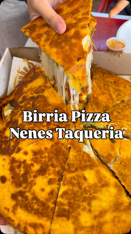 I filmed this a few months ago in the spring which is why I have a hoodie on 😅.

I’ve seen @nenestaqueria on my feed for a LONGGGGGG time. When I found out they had an Astoria location I made a trip ASAP. I love birria but not many places add cheese to it. I always felt like the cheese made it 10xs better but that’s just me. When I saw they had a HUGEEEE birria pizza (quesadilla) I needed it. 

For $32 I thought the portion was huge and absolutely loaded with beef.  Definitely worth getting to share it eating over several meals. They have tons of other items on their menu as well so I need to go back soon to try out more.

They have several locations so find one near you and check them out!
#eatingwithblim #birria #birriapizza #mexicanfood #nyceats