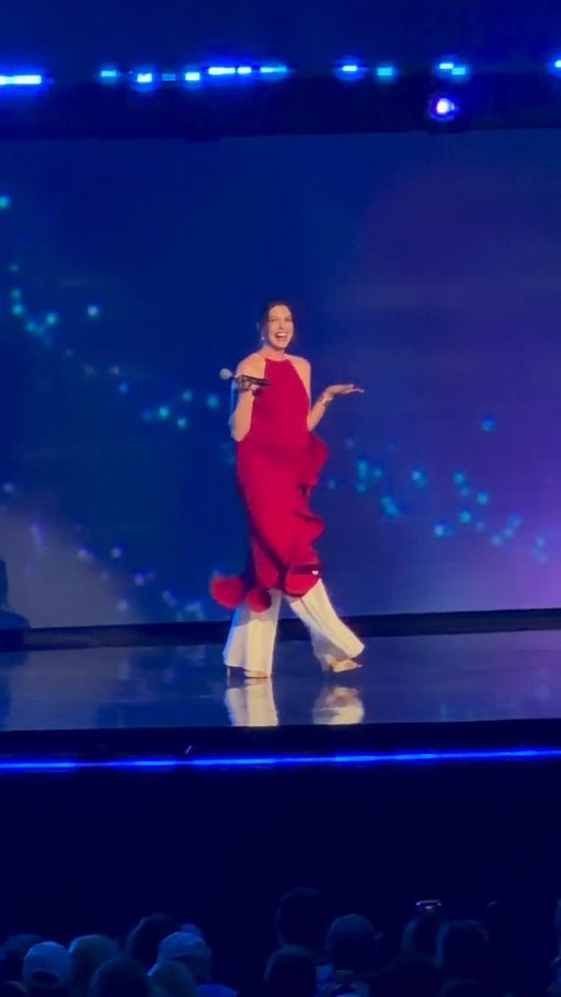 Disney Legend Anne Hathaway takes the stage at #D23 Entertainment Showcase.