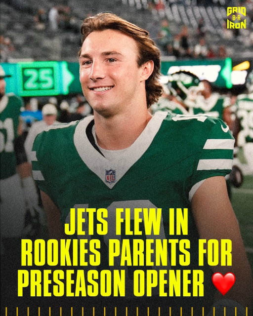 Jets flew out the parents of the rookies making their NFL debut in the preseason opener 🥹

What a class act move 🙌

(via: @sny_jets)